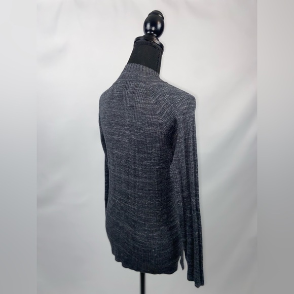 Mock Turtleneck Cotton Blend Sweater Longsleeve Grey Large St John’s Bay - Picture 5 of 9